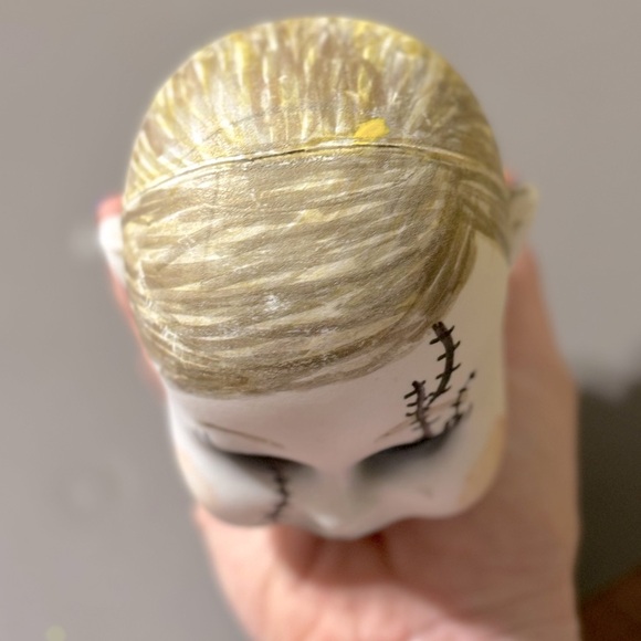 Creepy Baby Doll Head One of a Kind Hand Crafted - Picture 3 of 6